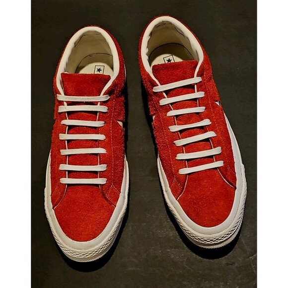 Men's 11.5 Converse One Star Ox Red Suede Low Top Sneakers 158434C - EUC Rare - Picture 2 of 16